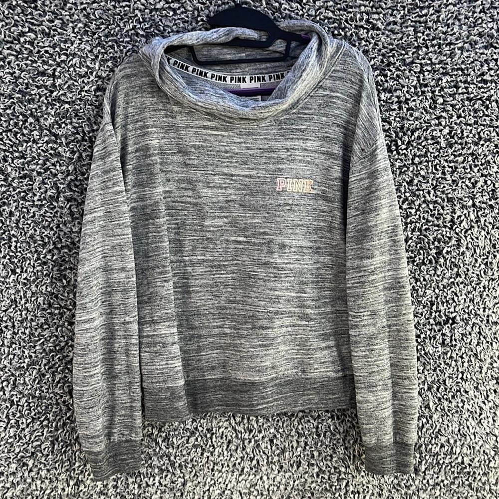 Pink/Vs grey sweatshirt, size small